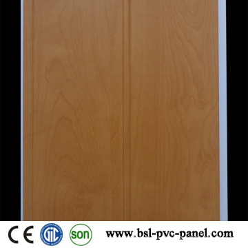 Painel de parede de PVC laminado de madeira Painel de PVC 20 mm de sulco